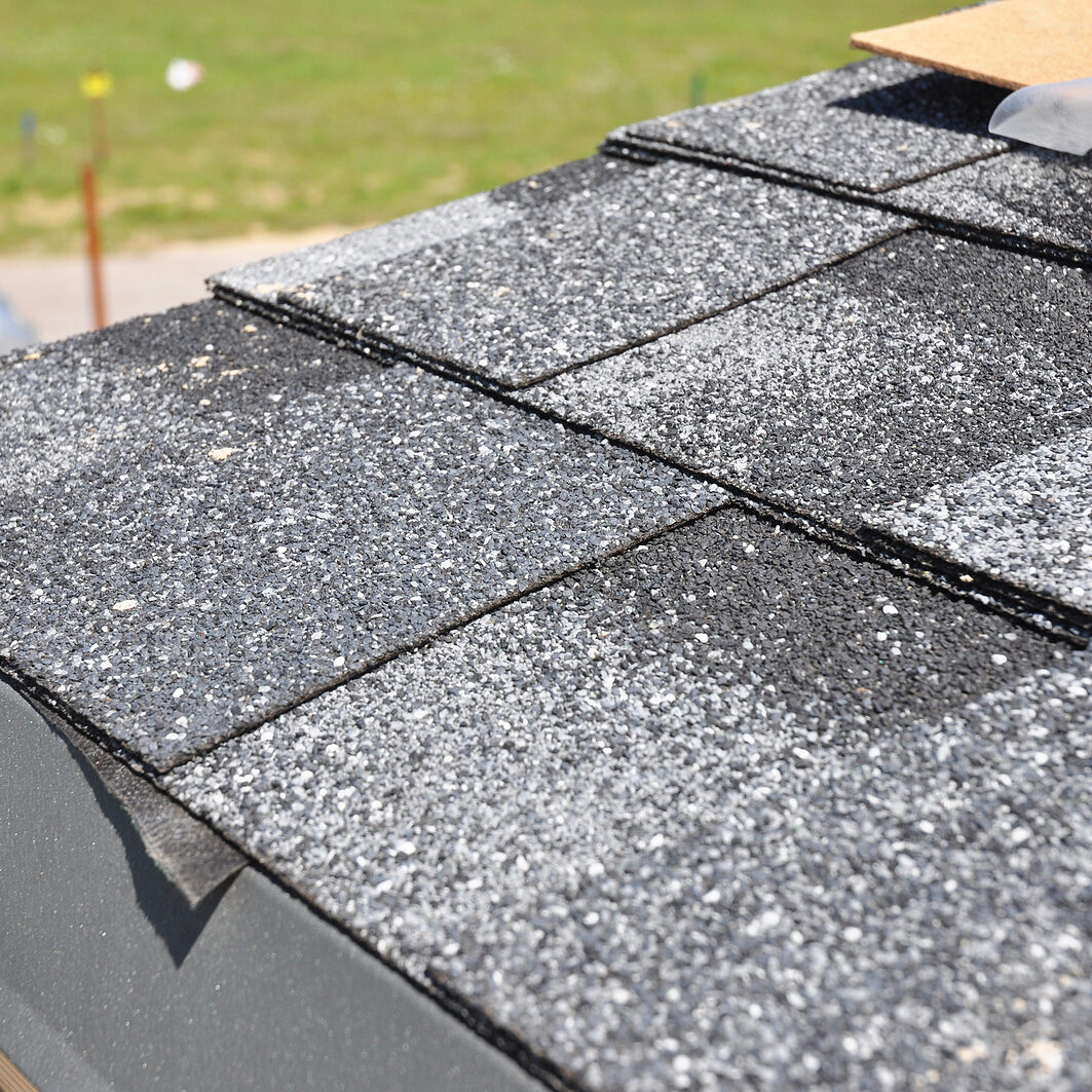 Asphalt Shingles Roof Installation. Install Asphalt Roofing Shingles. Roof Shingles - Roofing Construction House Roofing Repair.